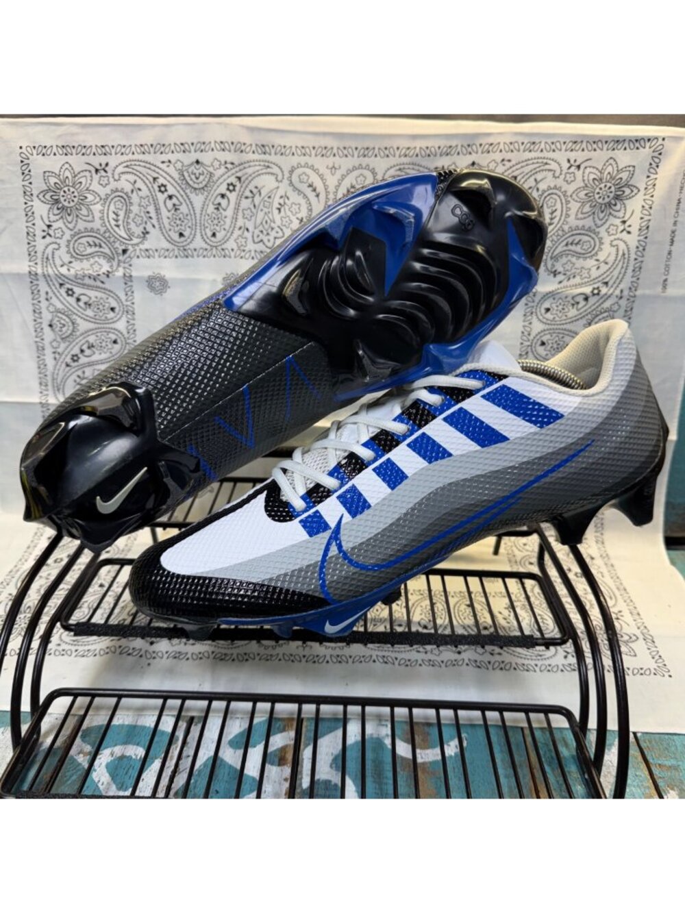 Nike Vapor Edge Speed 360 Black Game Royal White DQ5110-041 Men’s Size 13